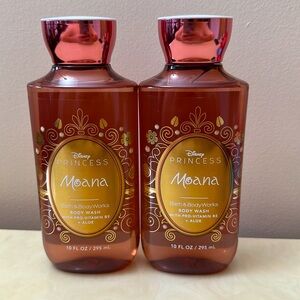 NIB Two Full Size BB&W Disney Princess Moana Ultimate Hydration Body Wash
